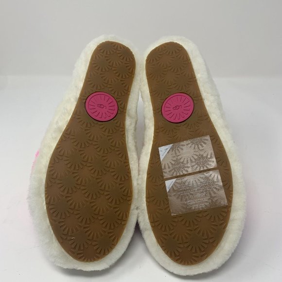 UGG Fluff Yeah 1097169 Slide Slippers Womens 8 White Multi Striped Slip On S0620 - Picture 7 of 9
